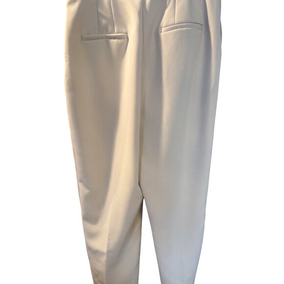 ZARA Womens Beige Trousers Size L Polyester/Viscose Blend - Picture 9 of 16